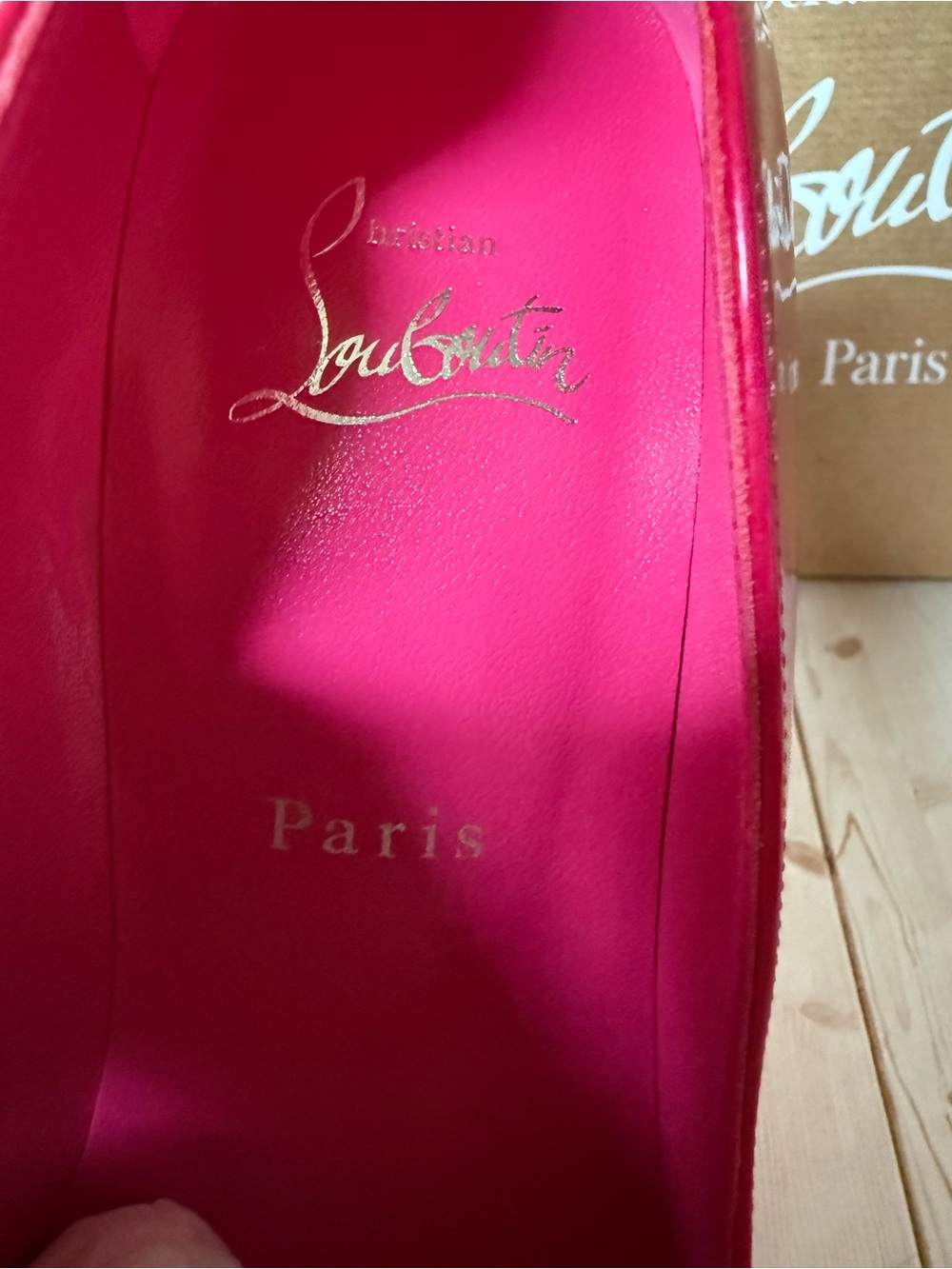 Christian Louboutin Hot Chick Patent Leather Pump Pinup Pink Sz 39 / 9 - Picture 10 of 13